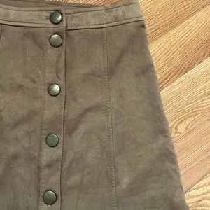 Vintage suede style midi skirt